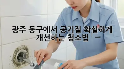 광주 동구에서 공기질 확실하게 개선하는 청소법!